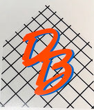 1985 Diamond Back - Super Viper - for chrome frame decal set -  fluorescent red/orange