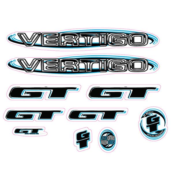 Autocollant Vintage GT Vertigo 1990 Power Series – Sticker Transparent Rétro BMX