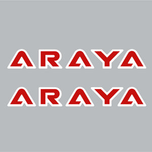 ARAYA - LETTERS - Custom - RED rim decals