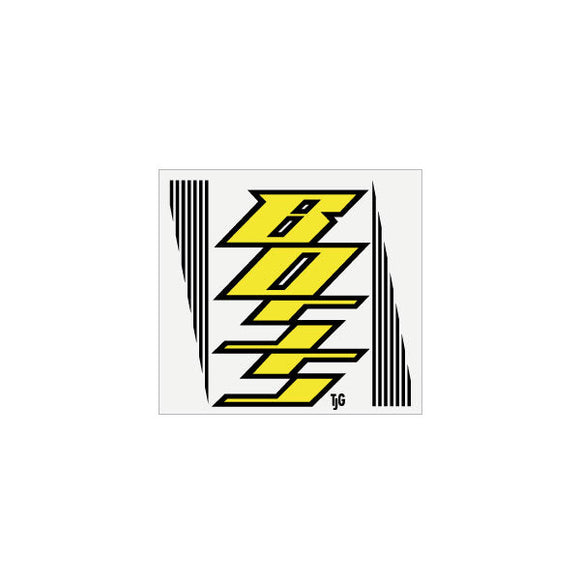 BOSS Racing - Striped Head Tube Yellow decal
