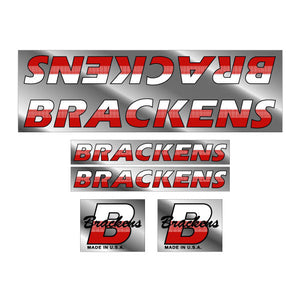 Brackens - Racing on chrome decal set