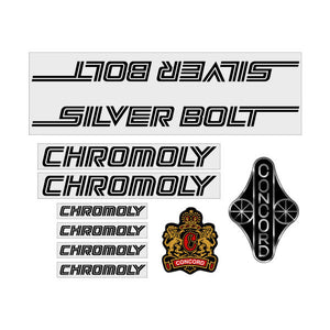 Concord - Silver Bolt - Black on clear decal set