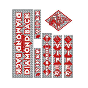 1983 Diamond Back - Viper - RED PRISM decal set
