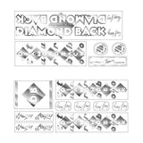 Diamond Back - Harry Leary Turbo DB decal set - chrome