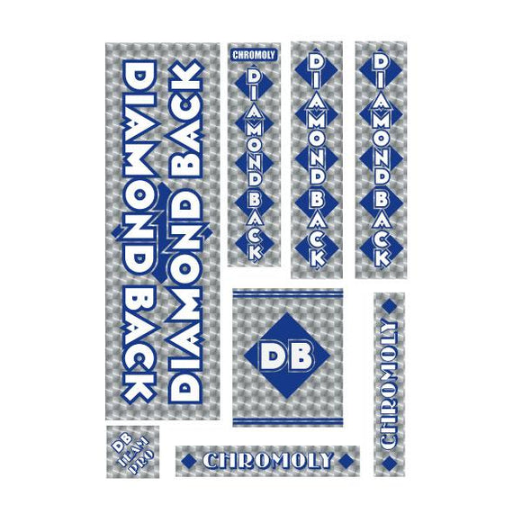 1981-82 Diamond Back - Medium Pro Blue DB decal set