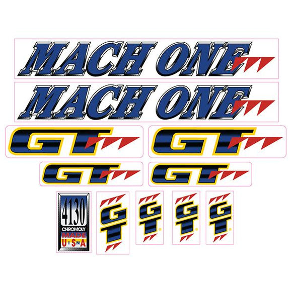 1991 GT BMX - Mach One - Clear - decal set