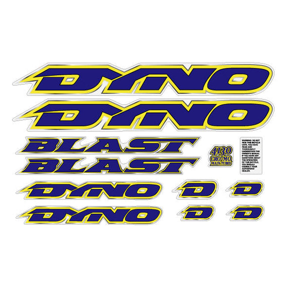 1995 DYNO - BLAST for chrome frame decal set