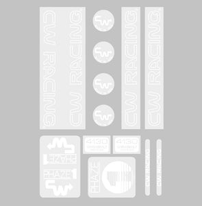 CW - Phase 1 - 84/85  White over Clear Decal set