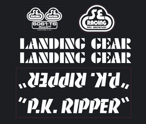 SE Racing - P.K. Ripper Decal set - white