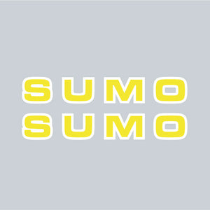 Sumo - Yellow LETTERS rim decals