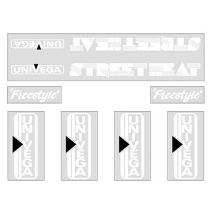 1988 Univega - Streetheat white on clear decal set