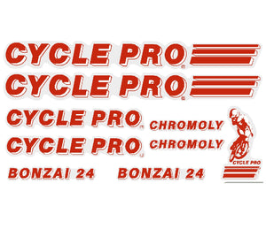 Cycle Pro - Bonzai 24 - Red decal set
