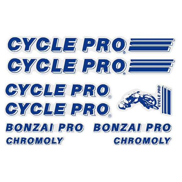 Cycle Pro - Bonzai Pro - Blue decal set