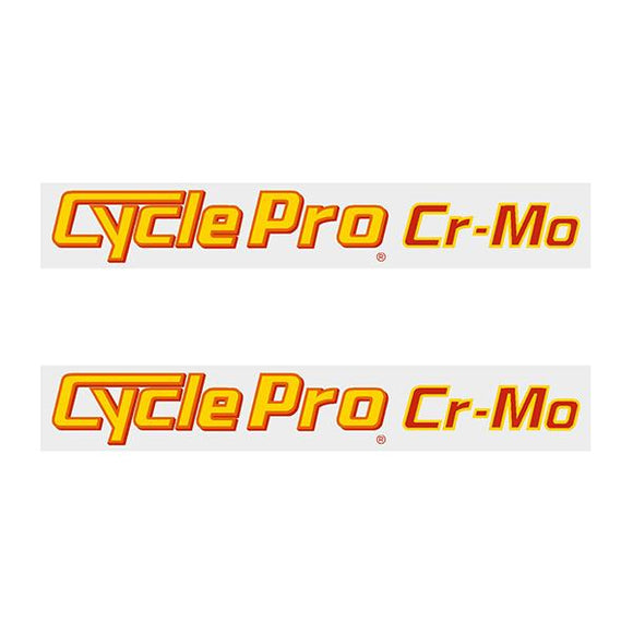Cycle Pro - Cromo Yellow/orange Fork Decals Old School Bmx Decal