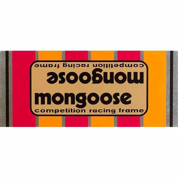 1980-81 Mongoose Motomag Gold down tube decal