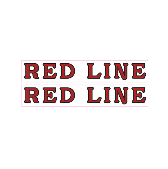 Redline chain stay / fork decals - early - red