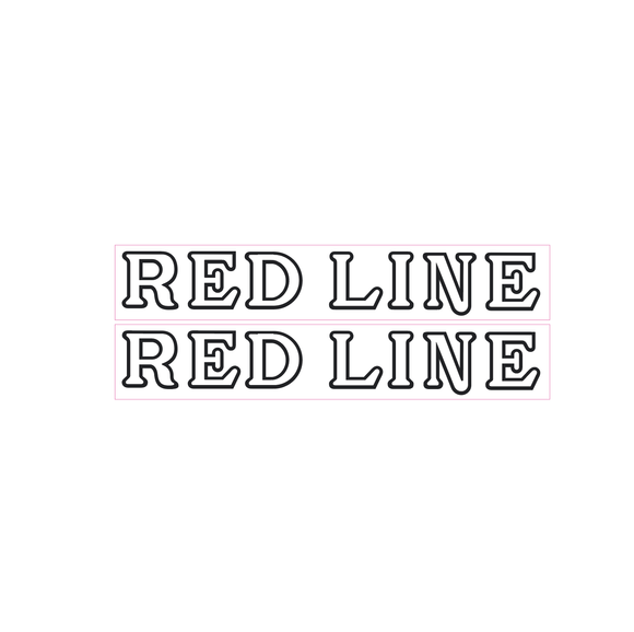 Redline chain stay / fork decals - early - white