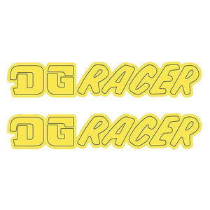 Dg - Racer Decal Pair Yellow Old School Bmx