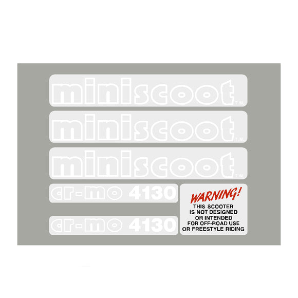 1986 Mongoose - Miniscoot Decal set