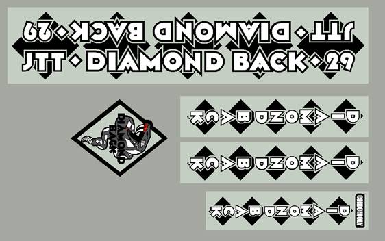 Diamond Back - JTT 29 - Snake decal set - custom