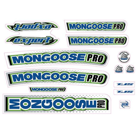 2000 Mongoose - PRO Expert for Green frame - Decal set
