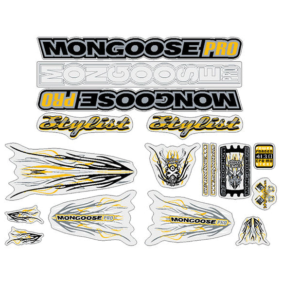 2002 Mongoose - Stylist - for Silver frame Decal set