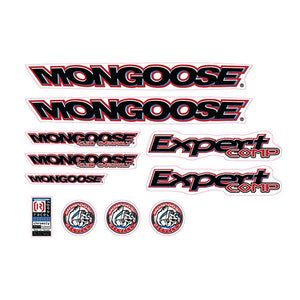 1996 Mongoose - Expert Comp - for chrome frame Decal set