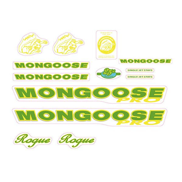 1999 Mongoose - Rogue Pro Green Yellow - Decal set