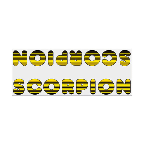 Scorpion BMX - Gen 3 - Yellow Black Down Tube decal
