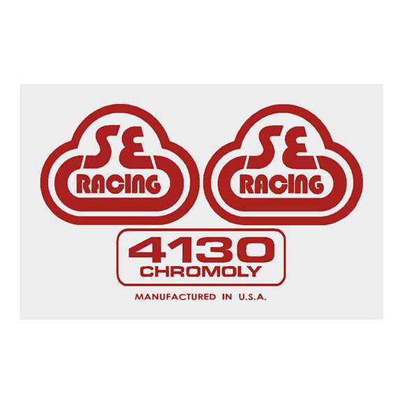 SE Racing - Seat tube decal - 4130 RED on clear