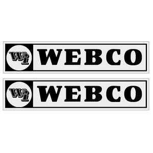 Webco - black on clear downtube decals