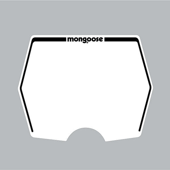 1982-1983 Mongoose - plate decal only - White with black print
