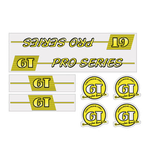 1986 GT BMX - Pro Series on clear - decal set