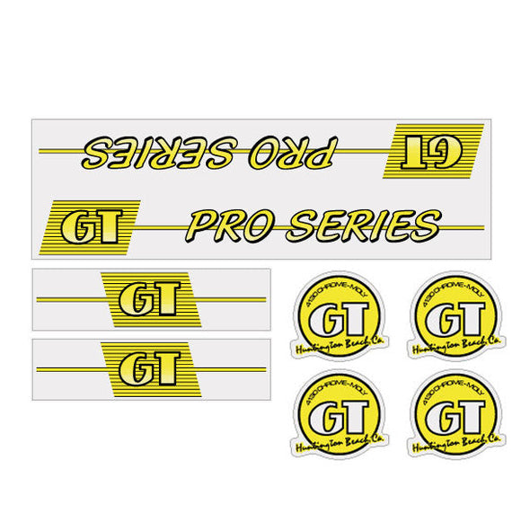 1986 GT BMX - Pro Series on clear - decal set