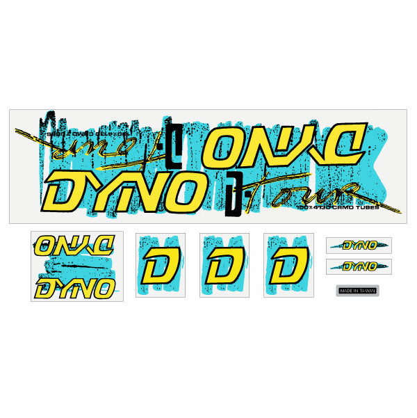 1987 DYNO - D TOUR on clear decal set | BMX Products USA