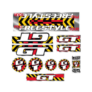 1990 GT BMX - Pro Freestyle TOUR (Split down tube) - on Chrome decal set