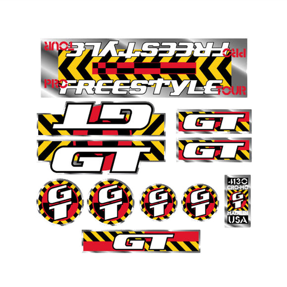 1990 GT BMX - Pro Freestyle TOUR (Split down tube) - on Chrome decal set