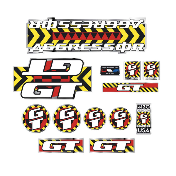 1990 GT BMX - Aggressor - on Chrome decal set | BMX Products USA