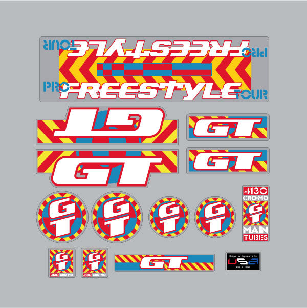 1990 GT BMX - Pro Freestyle TOUR (Split DT) - for colored frames