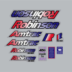 1990 Robinson - Amtrac decal set - on clear