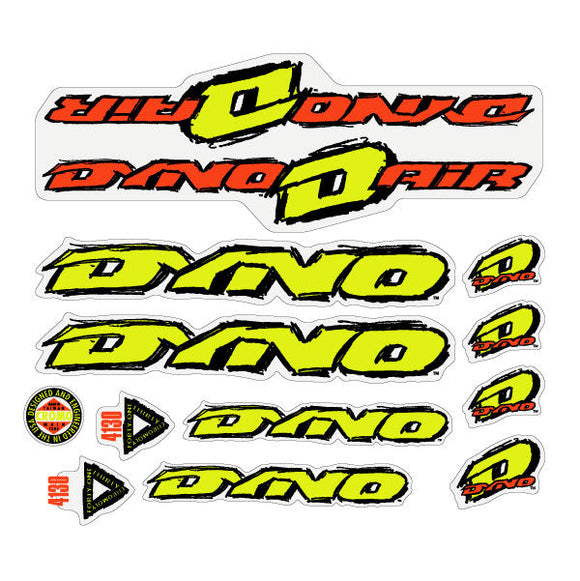 1993 DYNO - AIR with fluro text for chrome frame decal set