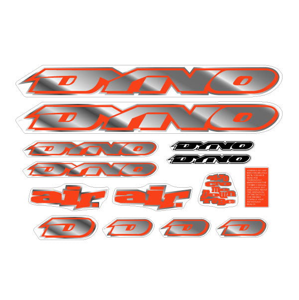 1994 DYNO - AIR decal set - for Black frame | BMX Products USA