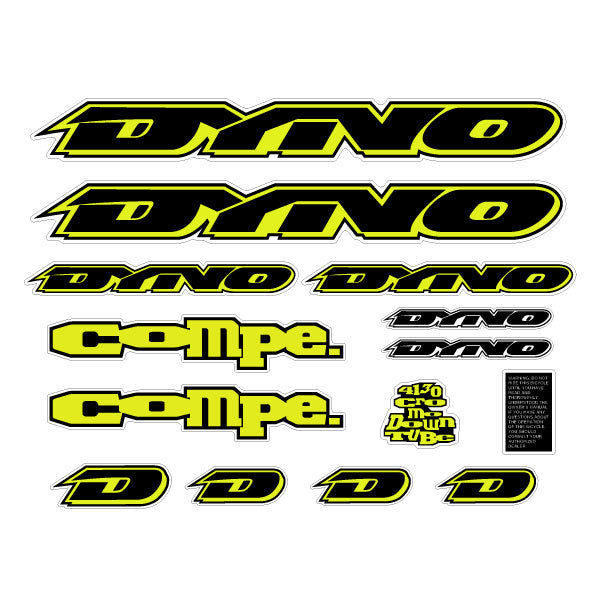 1994 DYNO - Compe for chrome frame decal set | BMX Products USA
