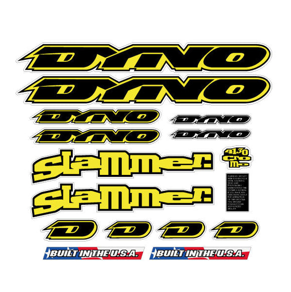 1994 DYNO - Slammer decal set for chrome frame CATALOG SET