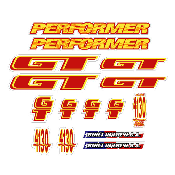 1994 GT BMX - Performer decal set - for Black frame | BMX Products USA