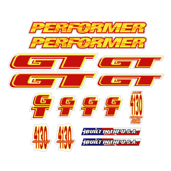 1994 GT BMX - Performer decal set - for Black frame