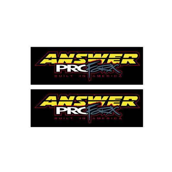 Answer - Pro Forx fork decal set in Black, Yellow, Silver & Red