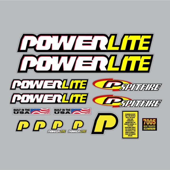 1997 Powerlite - Spitfire decal set - on clear
