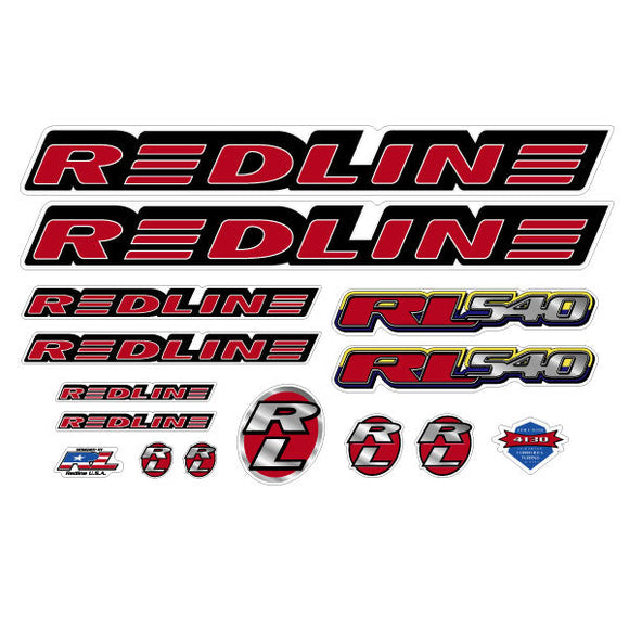 1997 Redline - RL540 for chrome frame - Decal set