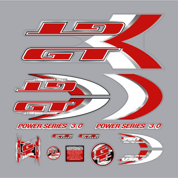 1999 GT BMX - Power Series 3.0 for black frame - decal set